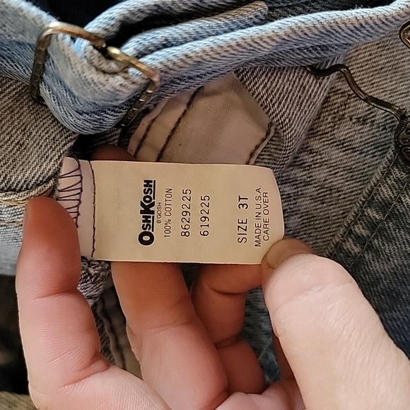 Vintage  80s 90s Oshkosh B'gosh overalls 3t - Picture 3 of 3